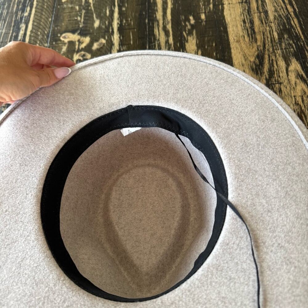 Cream Wide Brim Country Cowboy Winery Hat – One Size (Adjustable) - Picture 14 of 17